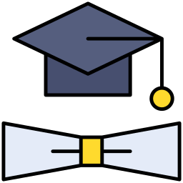 diploma de graduação Ícone