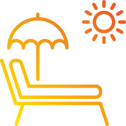 Beach umbrella icon