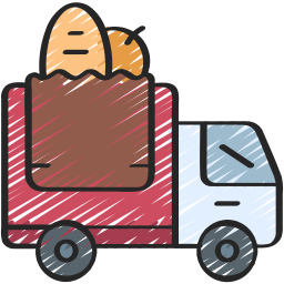Grocery truck icon