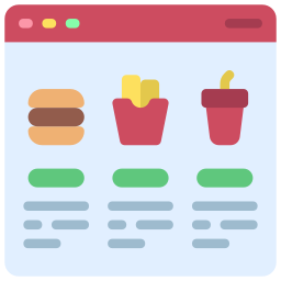 menu en ligne Icône