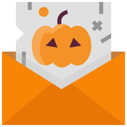 carta di halloween icona