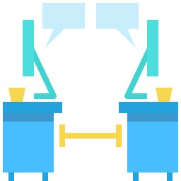 riduzione dei contatti icona