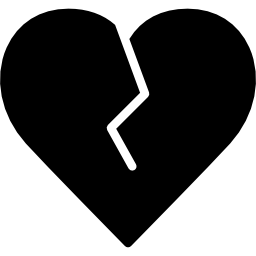 corazón roto icono
