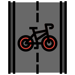 fahrradweg icon