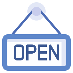 Open sign icon