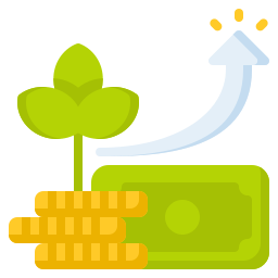 Money growth icon