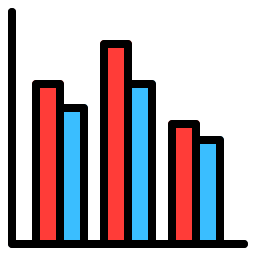 gráfico de barras Ícone