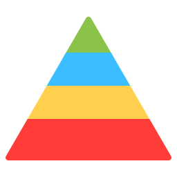 graphique pyramidal Icône