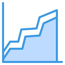 grafico ad area icona