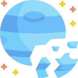 zerstörter planet icon