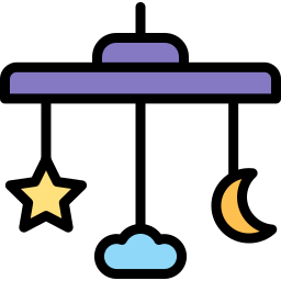 Детская кроватка мобильная иконка