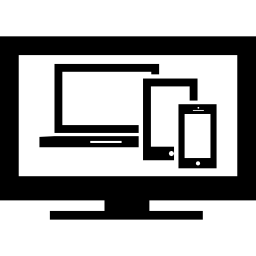 responsief ontwerp voor moderne monitoren icoon