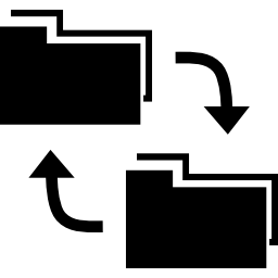 Data exchange interface symbol icon