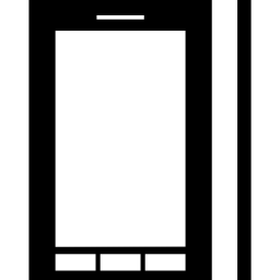 téléphone de deux vues de face et de côté Icône