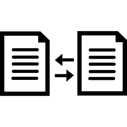 symbole d'interface d'échange de documents Icône