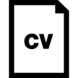 símbolo de interfaz de archivo cv icono