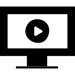 simbolo dell'interfaccia di riproduzione del computer per video o presentazioni icona