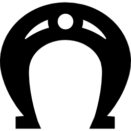 Horseshoe variety shape with just one hole icon