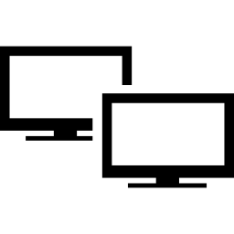 두 개의 화면이 연결된 모니터 icon