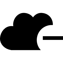 Cloud with less sign icon
