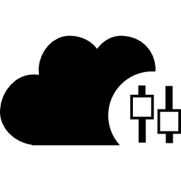 símbolo de interface de configurações de nuvem Ícone