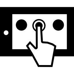 botón táctil de ipad icono