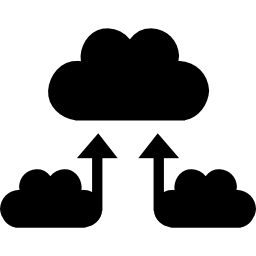 símbolo de interfaz de intercambio de nube icono