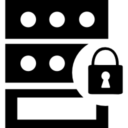 símbolo de interface de servidor bloqueado Ícone