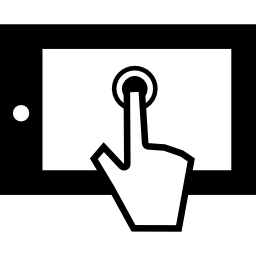 pantalla táctil de ipad icono