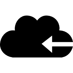 wolke mit pfeil nach links icon