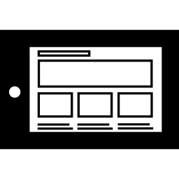 página de diseño receptivo en la pantalla de la tableta icono