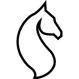 profilo della testa di cavallo icona