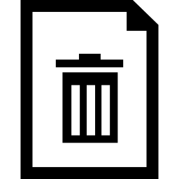 Trash document interface symbol icon