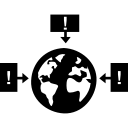 símbolo de la interfaz de datos mundial icono