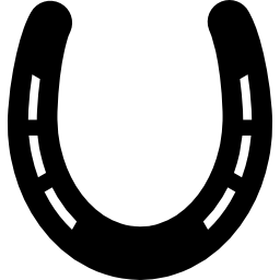 Horseshoe without holes and with slits icon