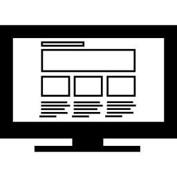 design responsivo do site na tela do monitor Ícone