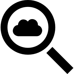 symbole d'interface de recherche cloud Icône