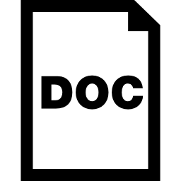 símbolo de interface de documento doc Ícone