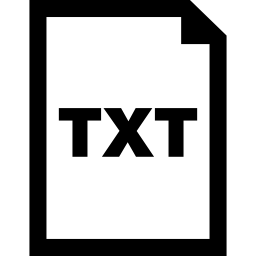 Txt document interface symbol for text files icon