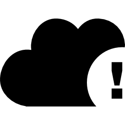 wolk met uitroepteken icoon