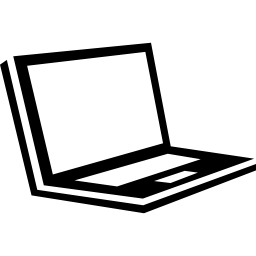 Laptop in perspective icon