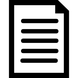 símbolo de documento con líneas de texto icono