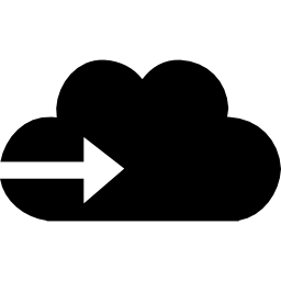 Cloud with right arrow icon