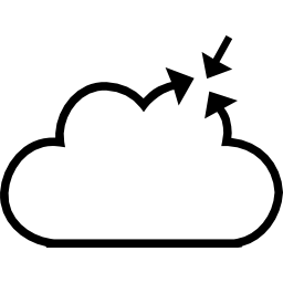 Облако со стрелкой, указывающей внутрь иконка
