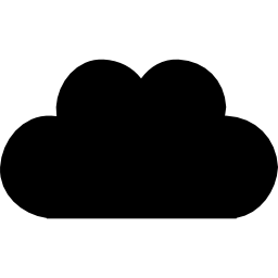 variante de símbolo de interfaz de internet de forma negra de nube icono