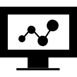 grafico analitico su un monitor icona