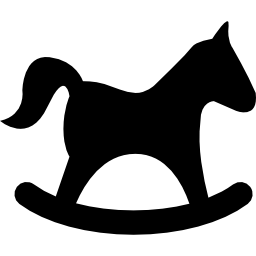 Лошадь рокер черная боковая форма иконка