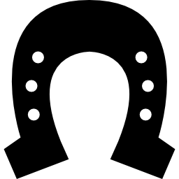 forma a ferro di cavallo con sei piccoli fori icona
