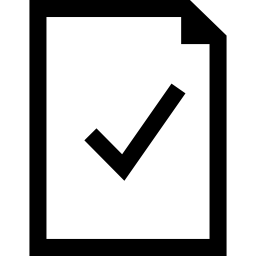 simbolo dell'interfaccia del documento verificato icona