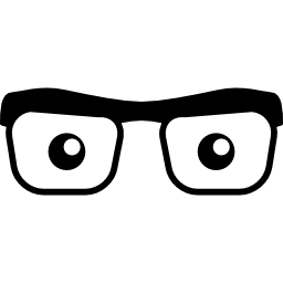 occhi che guardano attraverso gli occhiali icona